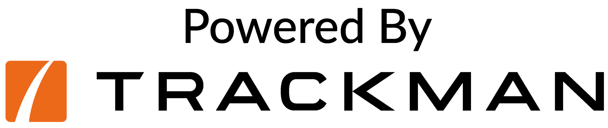 Powerd By Trackman – Black Text
